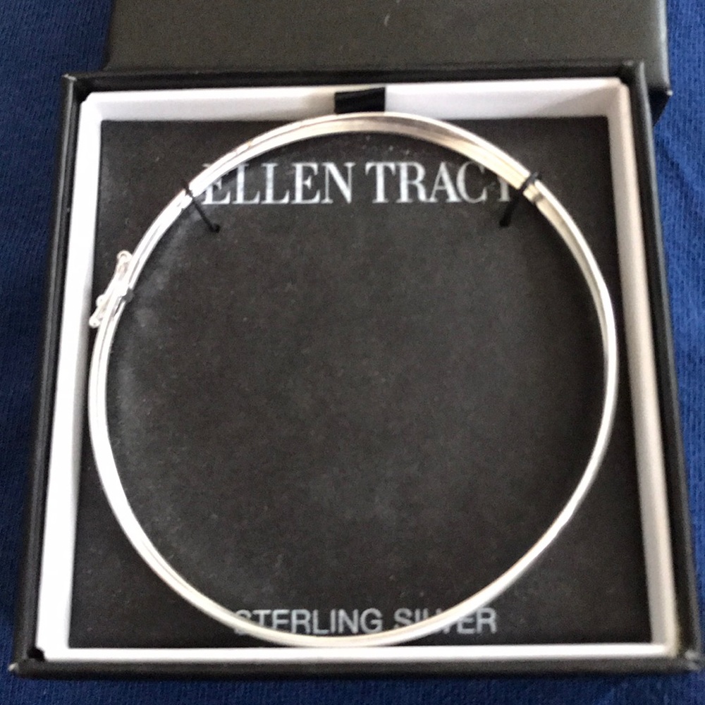 Ellen Tracy Sterling Silver Polished Bangle